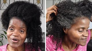 HOW I TURNED GREY NATURAL HAIR BLACK WITHOUT BLEACH AT HOME