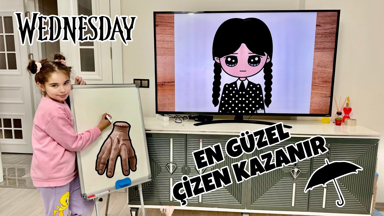 WEDNESDAY EN GÜZEL ÇİZEN KAZANIR !! KOMİK RESİM YARIŞMASI CHALLENGE !! KİM KAZANDI??