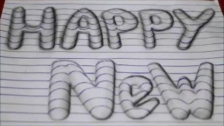 optical easy illusion line paper happy draw 3d writing