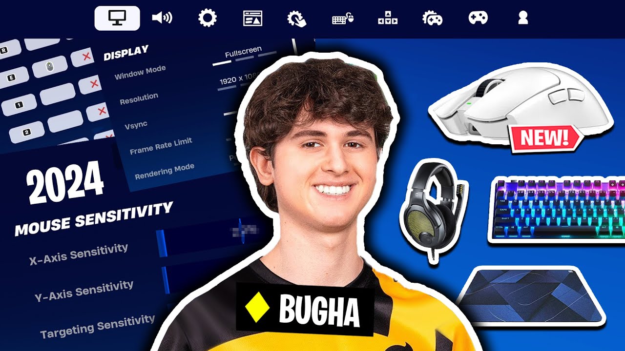 Bugha FINALLY Reveals NEW SETUP & HIDDEN Settings! (Updated 2024) - YouTube