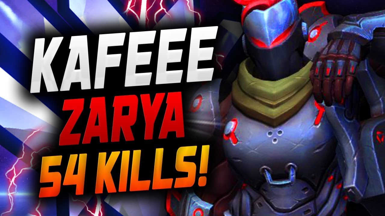 Kafeee Rank #1 Zarya - 54 ELIMS 20k DMG! OVERWATCH SEASON 13 TOP 500