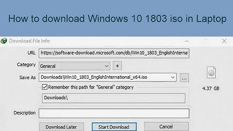 How to download Windows 10 1803 iso in Laptop