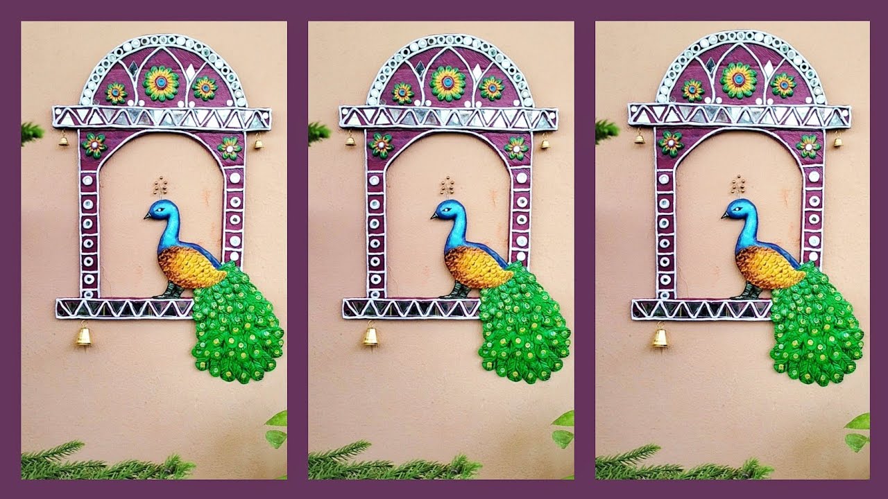 DIY Wall Decor Piece 🌼| Cardboard and Clay Wall Hanging Jhorakha | 