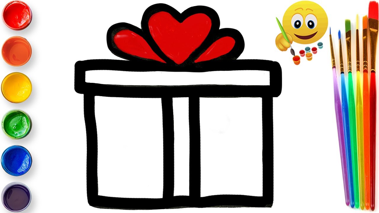 Bolalar uchun Sovg'a rasm chizish/Рисуем Подарок для детей/How to Draw ...