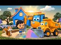 🚜 Kiku’s Construction Day! | Learn Construction Trucks &amp; Colors | 3D Kids Learning Video 🌈