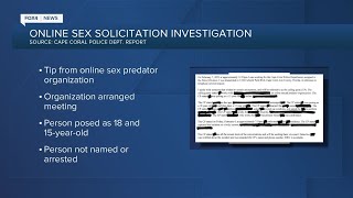 Report claims person attempted to solicit sexual acts while posing as a minor