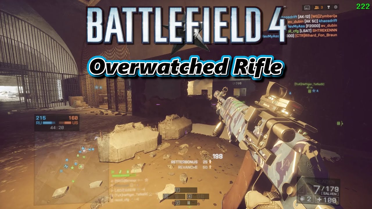 Overwatched Rifle - AN-94 TDM Operation Locker Gameplay Battlefield 4
