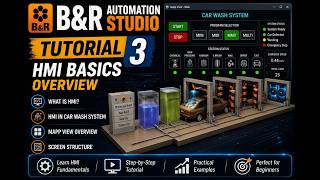 B&R Automation Studio Tutorial #3 | HMI Basics, AND OR Logic & mapp View Setup