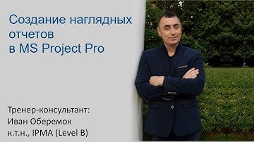 Создание наглядных отчетов  в MS Project Pro