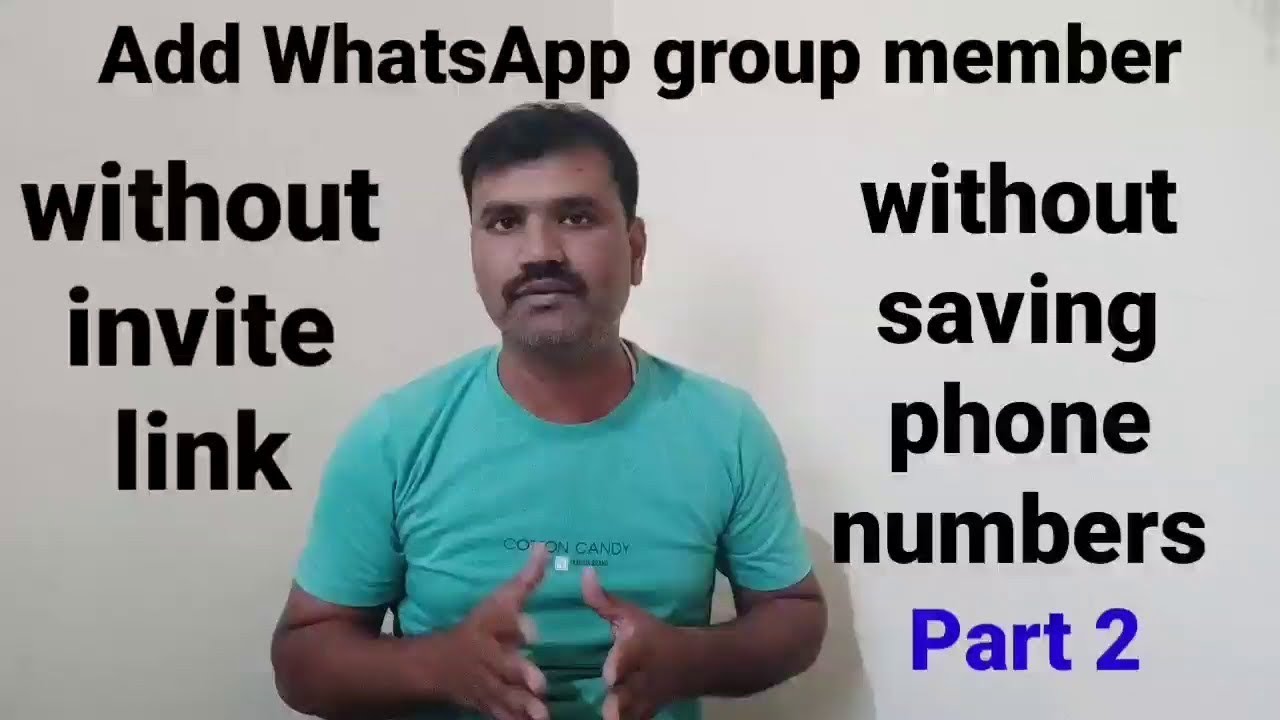 Add whatsapp group participant without invite link and without saving contact number