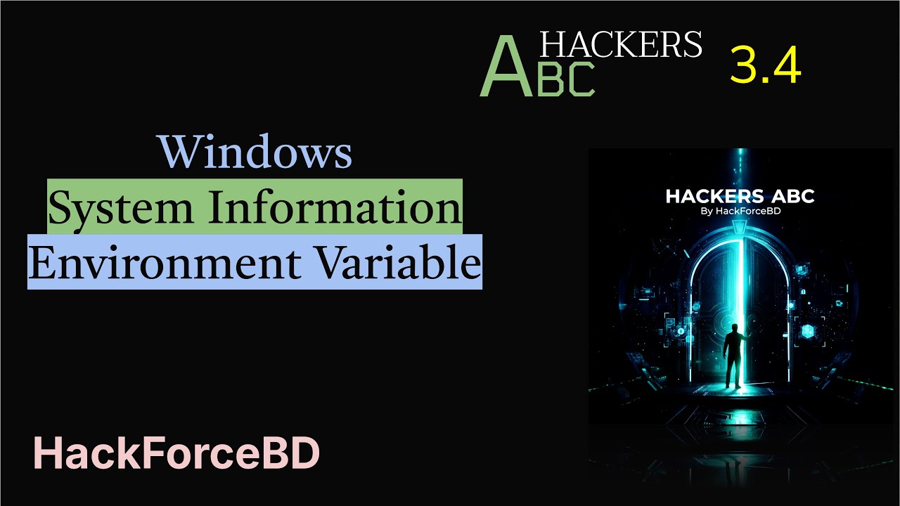 Hackers ABC_3.4 | Windows System Information, Windows Environment Variable | Ethical hacking bangla