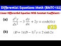 Linear Differential equation with Constant Coefficient | Ordinary Differential equation Math 