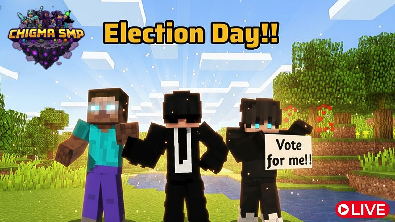 ELECTION DAY IN CHIGMA SMP | MINECRAFT | GRAND AAYUSH | LIVE