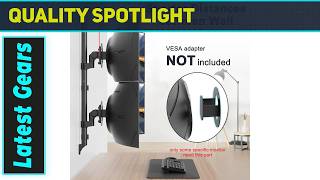 7-57 Dual Monitor Wall Mount Vertical Stand Best Heavy Duty Space Saver Setup