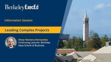 Information session on Berkeley Executive Education’s Leading Complex Projects program