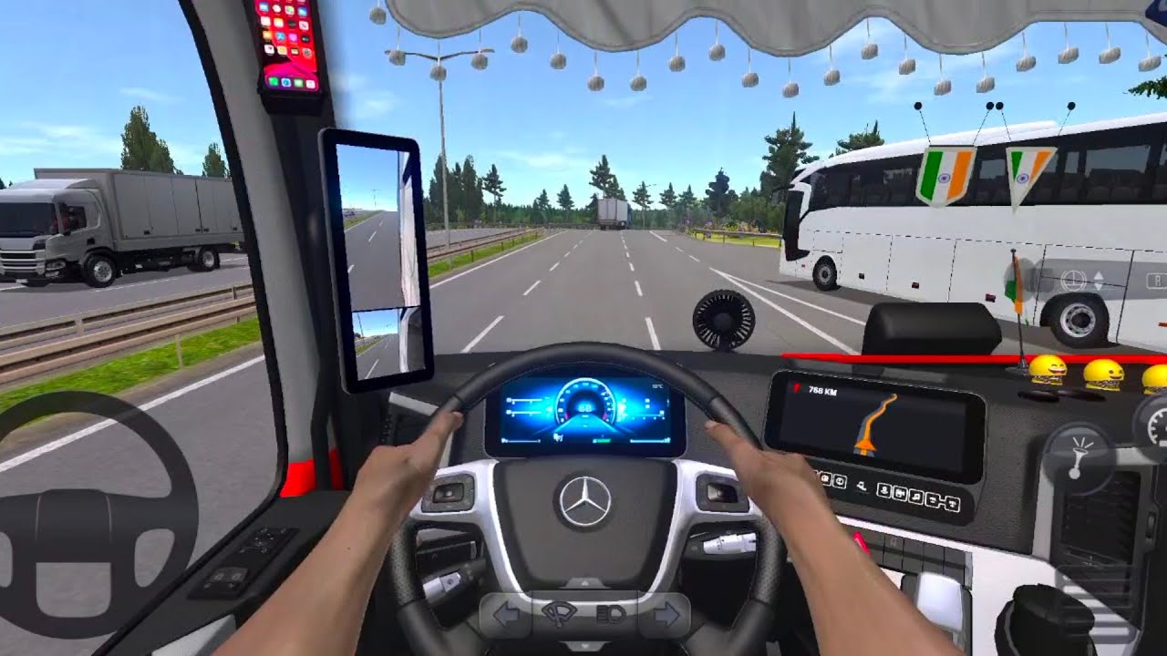 Realistic interior after decoration-DLC MOD MB AMG Truck Simulator  :Ultimate gameplay