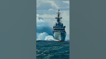 Navy Ship Spins Out of Control in Massive Tidal Wave@  #scaryocean #oceanship #ocean