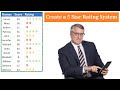 Excel  create a 5 star rating system for your data