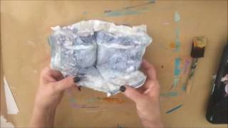 CHM Crumpled Paper Mixed Media Abstract