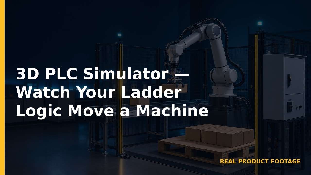 3D PLC Simulator — Watch Your Ladder Logic Move a Machine
