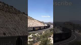 Union Pacific Power! Iron Ore Hopper Cars, Cajon Summit! Long Beach, Ca Back to Cedar City, Utah