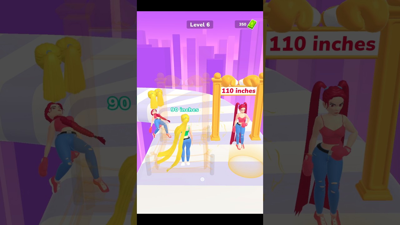 Wig Run 3D Level 6 Best Funny game 
