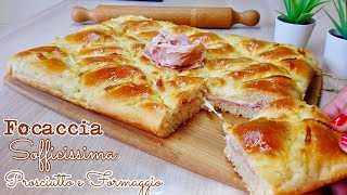 FOCACCIA SOFFICISSIMA PROSCIUTTO E FORMAGGIO - Soft focaccia Cooked ham and cheese screenshot 1