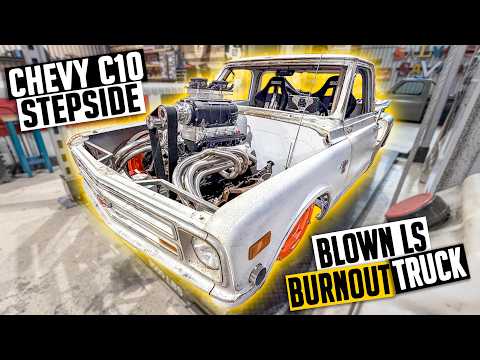 Fitting the Supercharged LS Dry Sump Reservoir - Stepside C10 Burnout Truck Ep. 11