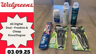Walgreens All Digital Deals 3/9 Freebie & Cheap Dove/Degree - Newbie Friendly! #walgreensdeals