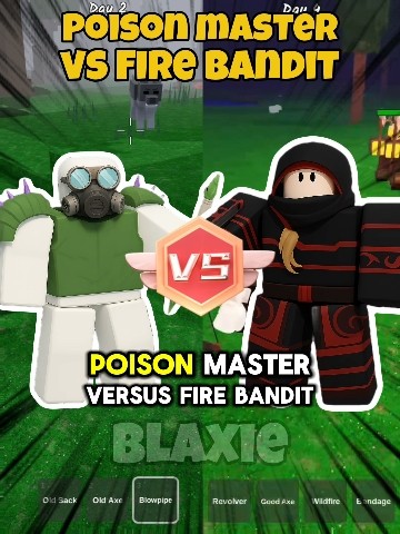 Fire Bandit vs Poison Master | 99 nights in the forest #robloxedit