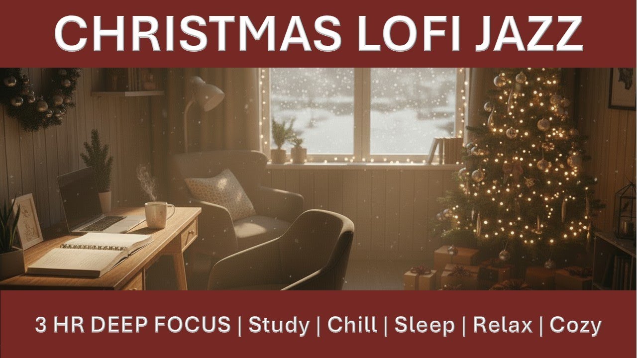 Лучший Рожд. Лофи 2025 🎁 Джаз Mid-Century [3 ЧАСА Mix для Учебы]