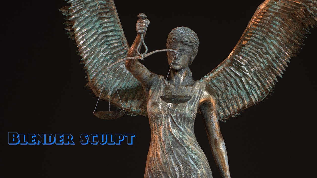 Blender TImelapse Sculpt Angel of Justice YouTube