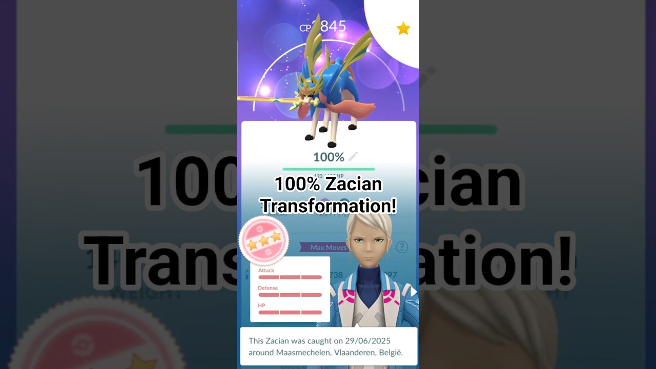 100% IV Zacian TRANSFORMATION