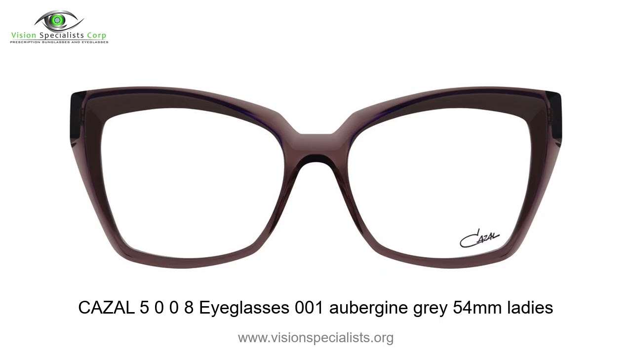 CAZAL 5008 Eyeglasses 001 aubergine grey 54mm ladies - YouTube