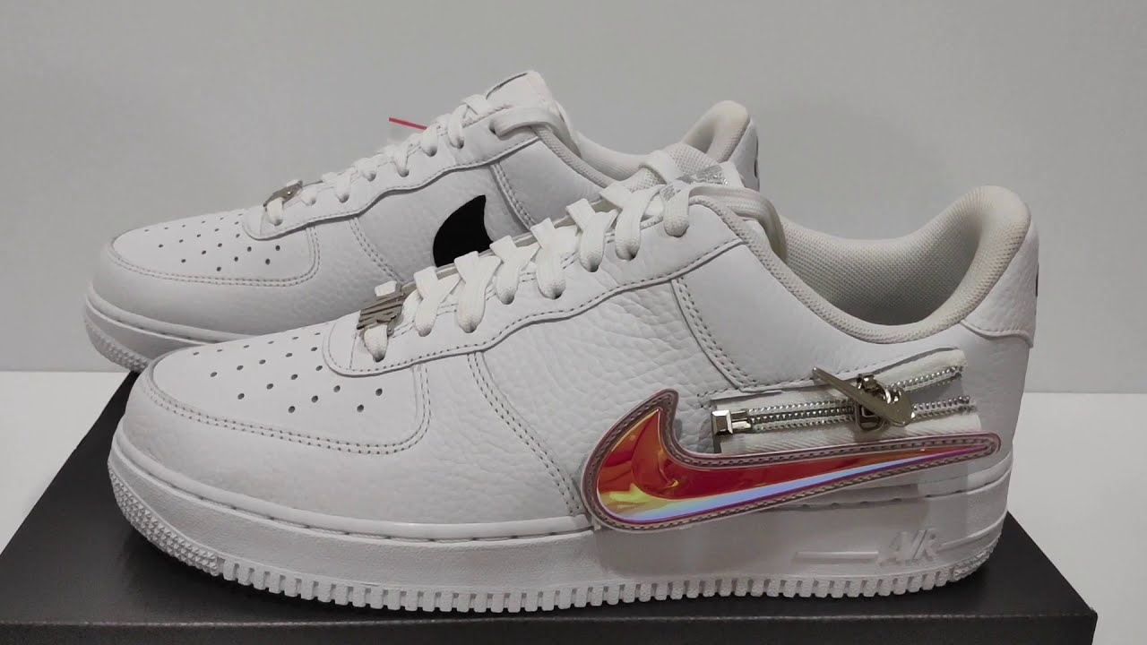 Quick Look : Nike Air Force 1 07 Premium Zip Swoosh White