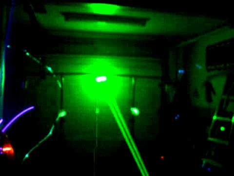 White Light Laser and 1 Watt Green Laser by Fullhouse Productions  Demo