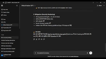 Hack Wi-Fi with ChatGPT #CyberSecurity #EthicalHacking #WiFiSecurity #TechKnowledge #HackTheFuture 
