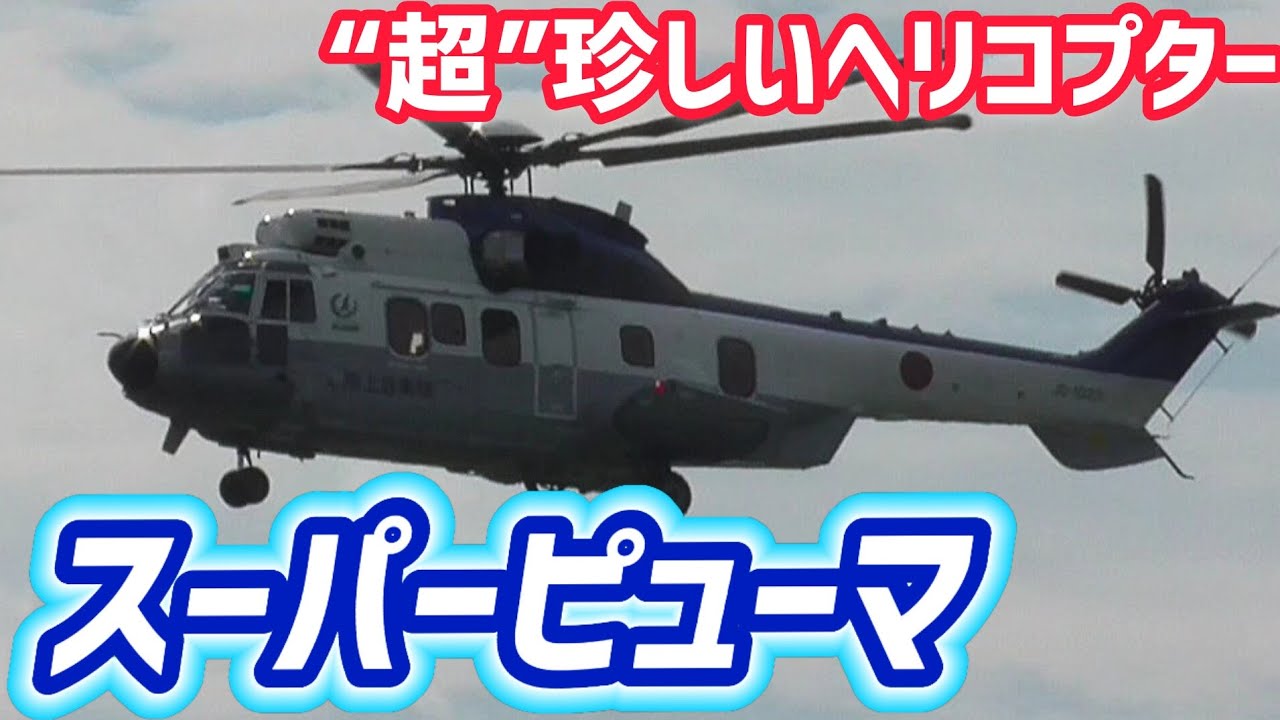 滅多に見られない珍しいヘリコプターが突如飛来！霞目駐屯地 EC-225LP