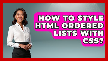 How To Style HTML Ordered Lists With CSS? - Simple HTML Studio