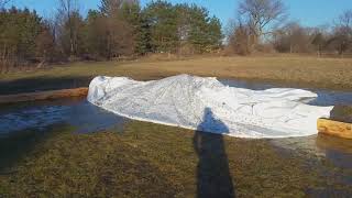 Backyard rink drain and liner removal... solo