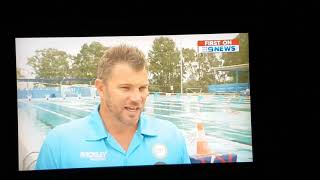 Csongor Cellie, swimming, 9News, Sport, local tv screenshot 1