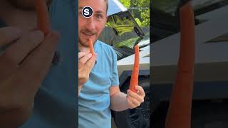 Man Tests Tesla Cybertruck Trunk Sensor With His Finger