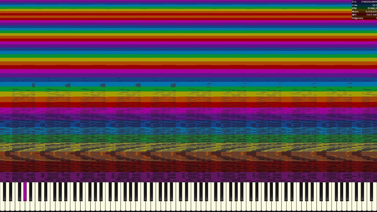Ultralight MIDI Player. Tick scale Nut (19,272,000 notes)