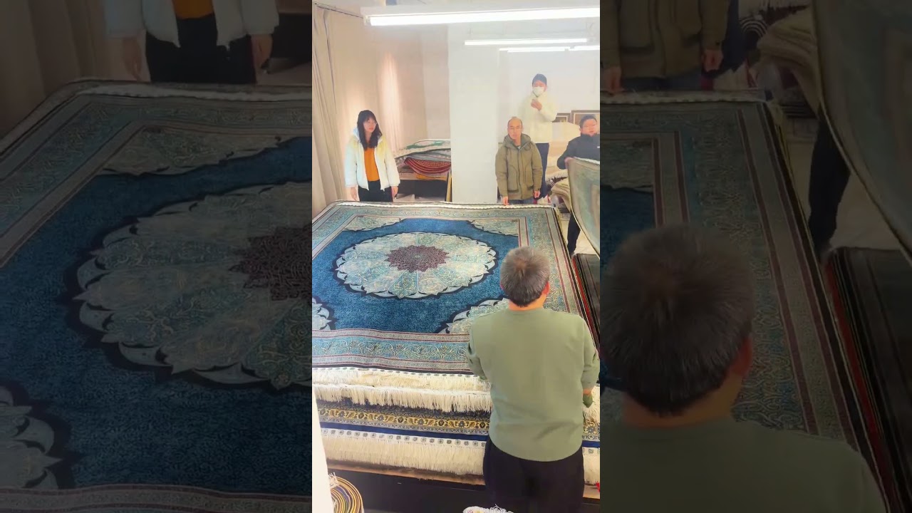 8x10ft Handmade silk carpets from Yilong were ready to ship to our customer.