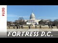 DC Vlog - National Guard Troops surround a Capitol fenced in like a maze.