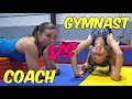 Gymnasts VS Coach Gymnastics Flexibility Challenge| Rachel Marie