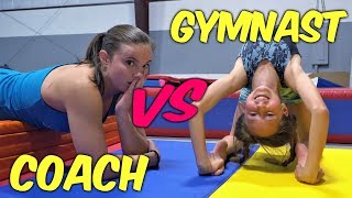 Gymnasts VS Coach Gymnastics Flexibility Challenge| Rachel Marie