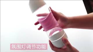 Ansmart Travel humidifier water bottle with LED light Beauty spray drink water reminder cup screenshot 1