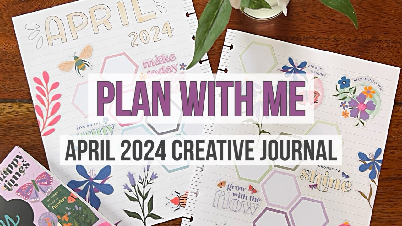 План на апрель вместе со мной - Разворот для счастливого планировщика в творческом журнале, вдохн...