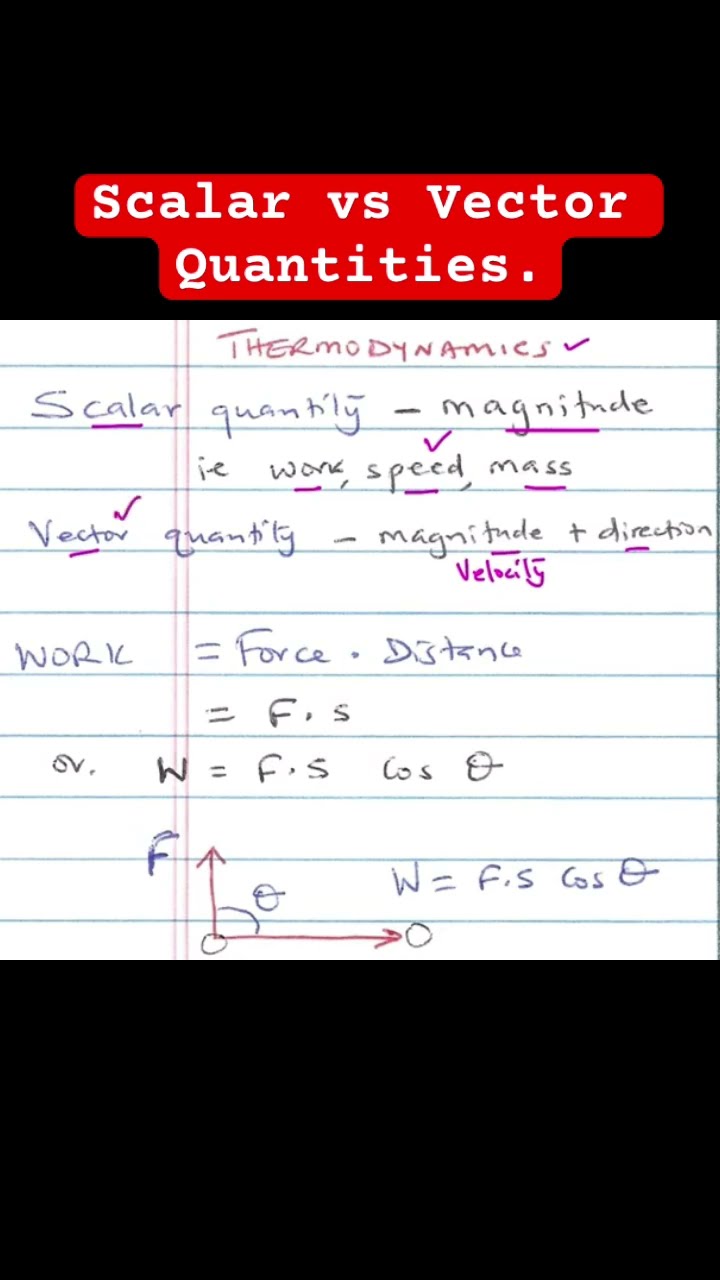 Scalar Quantities Vs Vector Quantities
